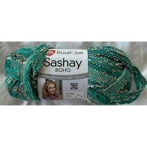 Red Heart Boutique Sashay Boho Yarn 1982 Mauvelous Green Gold Super Bulky